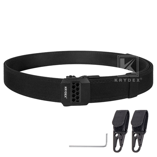 Krydex Tactical Belt 1.5" Heavy Duty EDC Gun Belt Rigid Nylon CCW Belt Quick Release No Sag Belt