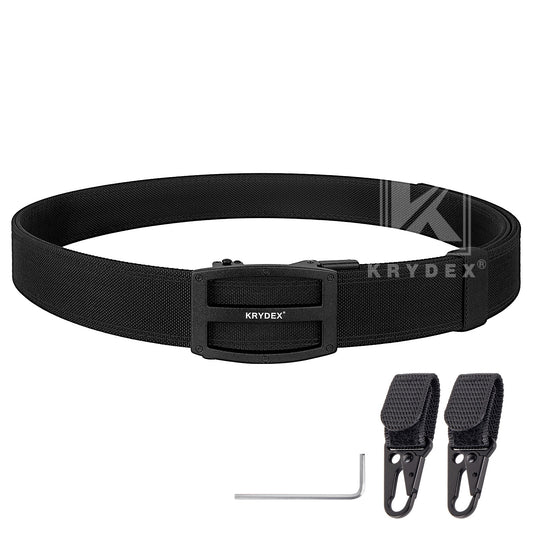 Krydex Tactical 1.5" Heavy Duty EDC Gun Belt Rigid Nylon Easy-on Adjustable Belt for Men
