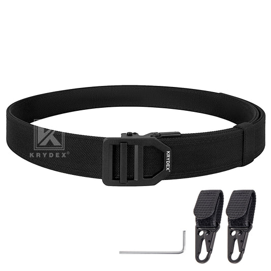 Krydex Tactical Belt 1.5" Heavy Duty EDC Gun Belt Rigid Nylon CCW Belt Quick Release