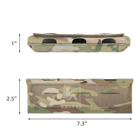 Krydex Tactical Shoulder Pads Soft EVA Cushion for Vest Carrier Chest Rig Slingster Laser Cut Organizer Fits 2" - 2.5" Strap