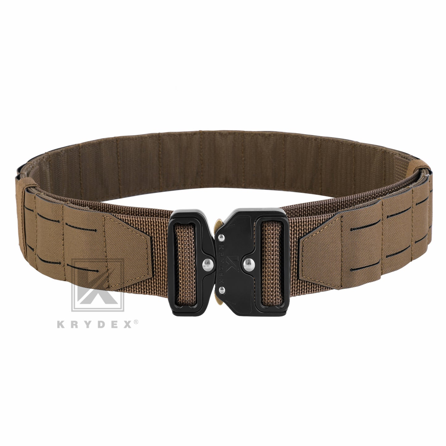 Krydex Tactical Molle Belt Quick Release Duty Gun Shooting Belt Laser Molle Padded Load Bearing Stiffened Belt