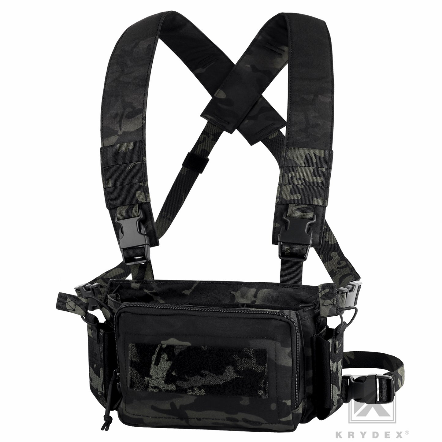 KRYDEX Tactical D3CR Chest Rig 5.56 7.62 Rifle Pistol Mag Pouch Placard Carrier with D3 Flatpack Tactical Backpack