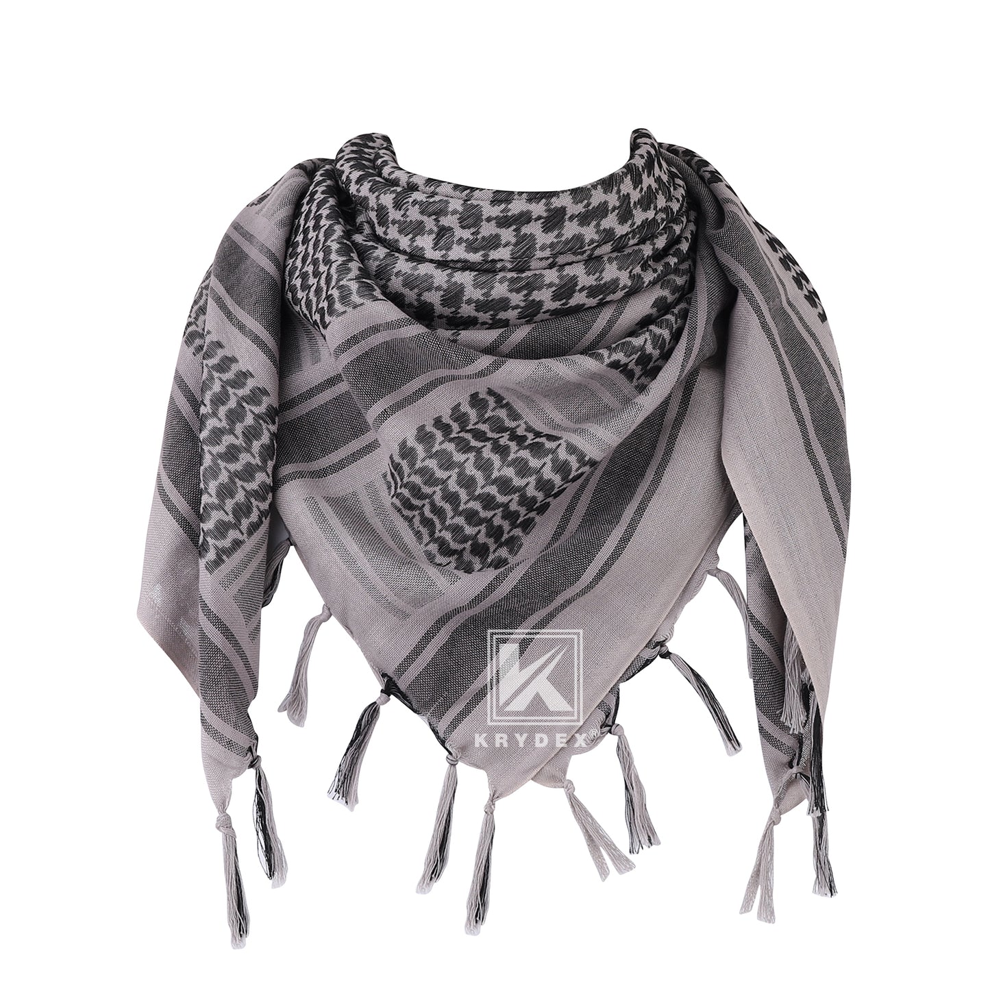 Krydex Tactical Scarf Headwrap Facecover Cotton Shemagh Breathable Balaclava Face Mask Neck Gaiter 43” x 43”