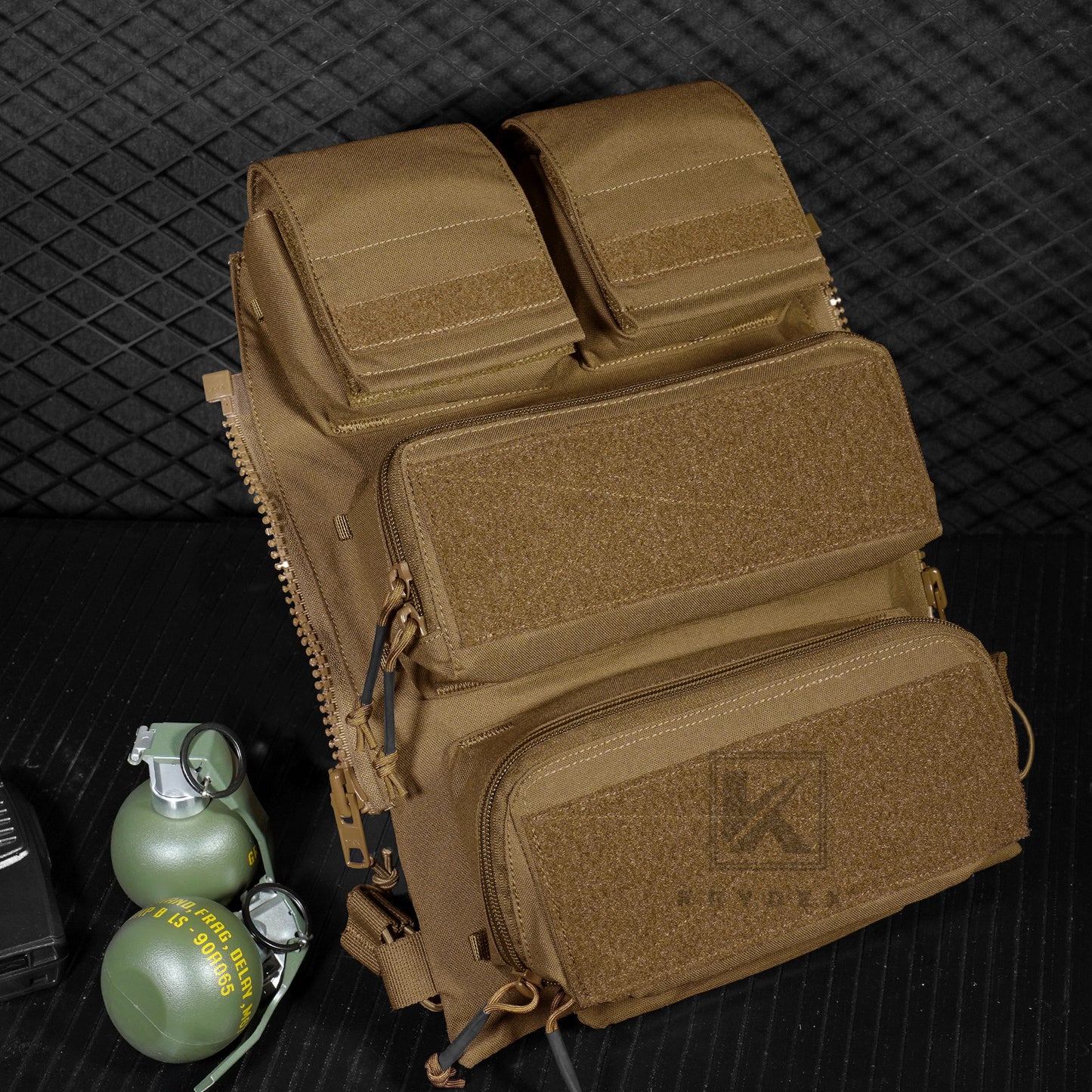 KRYDEX Tactical Modular Zip On Backpack for CPC NCPC JPC 2.0 AVS Vest Zipper Molle Back Panel