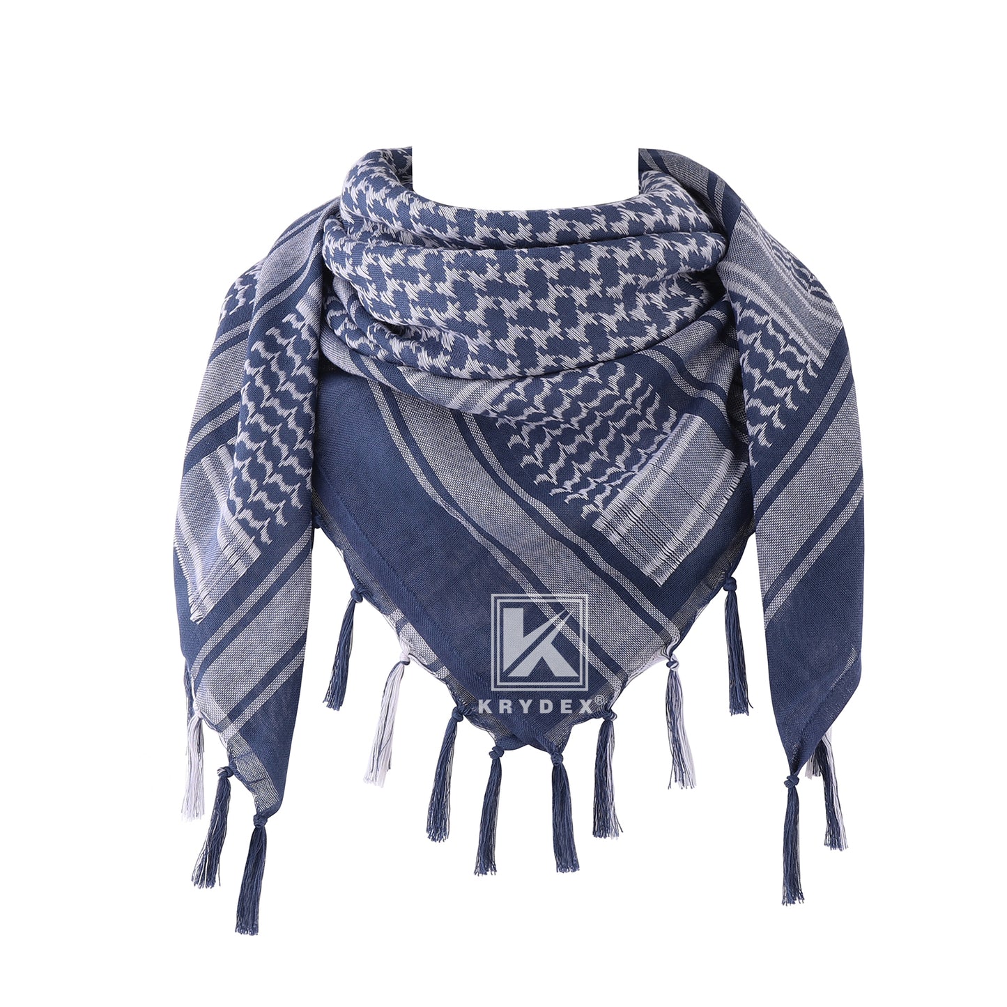 Krydex Tactical Scarf Headwrap Facecover Cotton Shemagh Breathable Balaclava Face Mask Neck Gaiter 43” x 43”