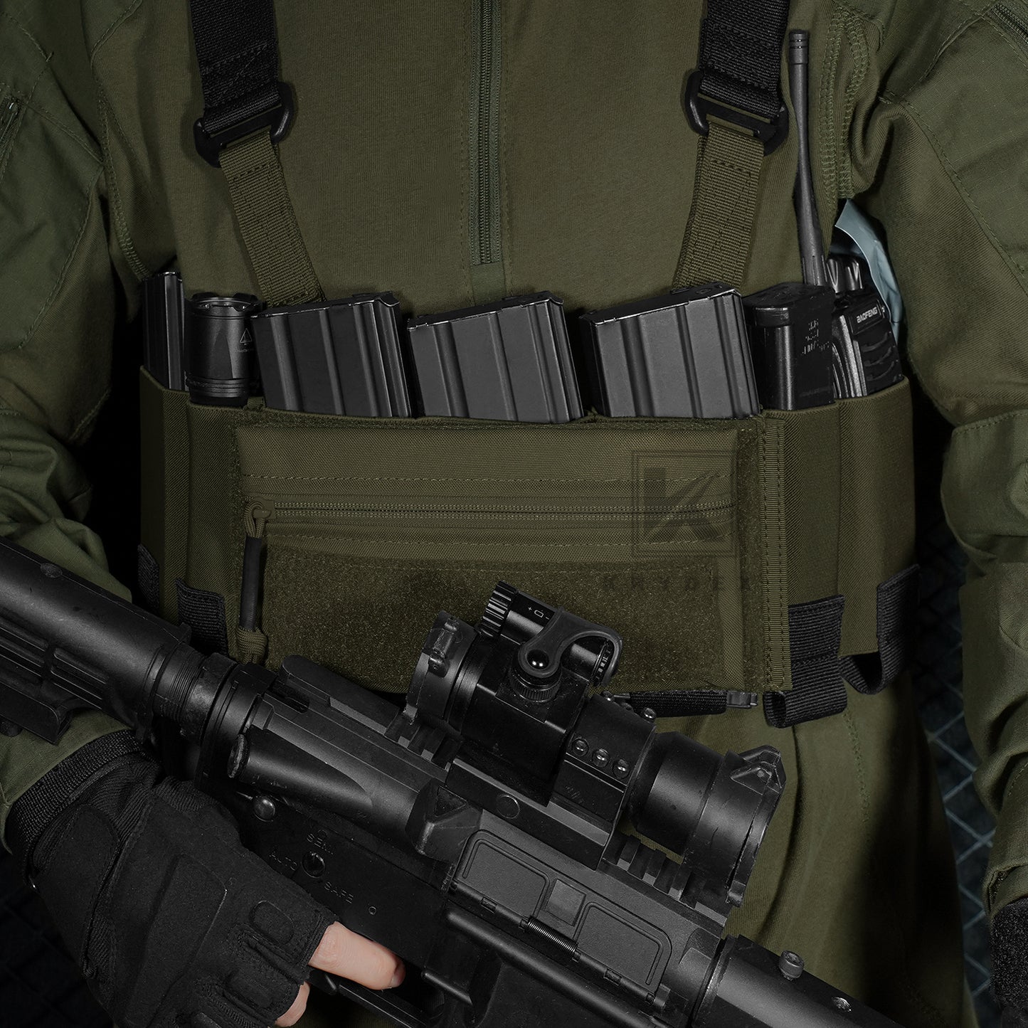 Krydex Tactical Ready Chest Rig Concealed Rig Elastic Cummerbund X Harness + Sticky GP Candy Pouch