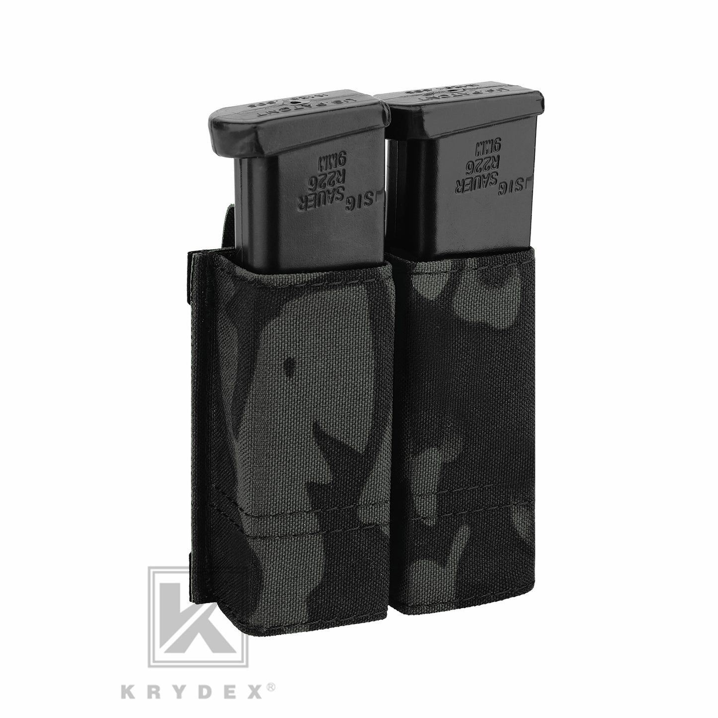 Krydex Tactical 9MM Pistol Magazine Pouch Double Stack .40 45 ACP Pistol Mag Holder Duty Belt & Molle Compatible