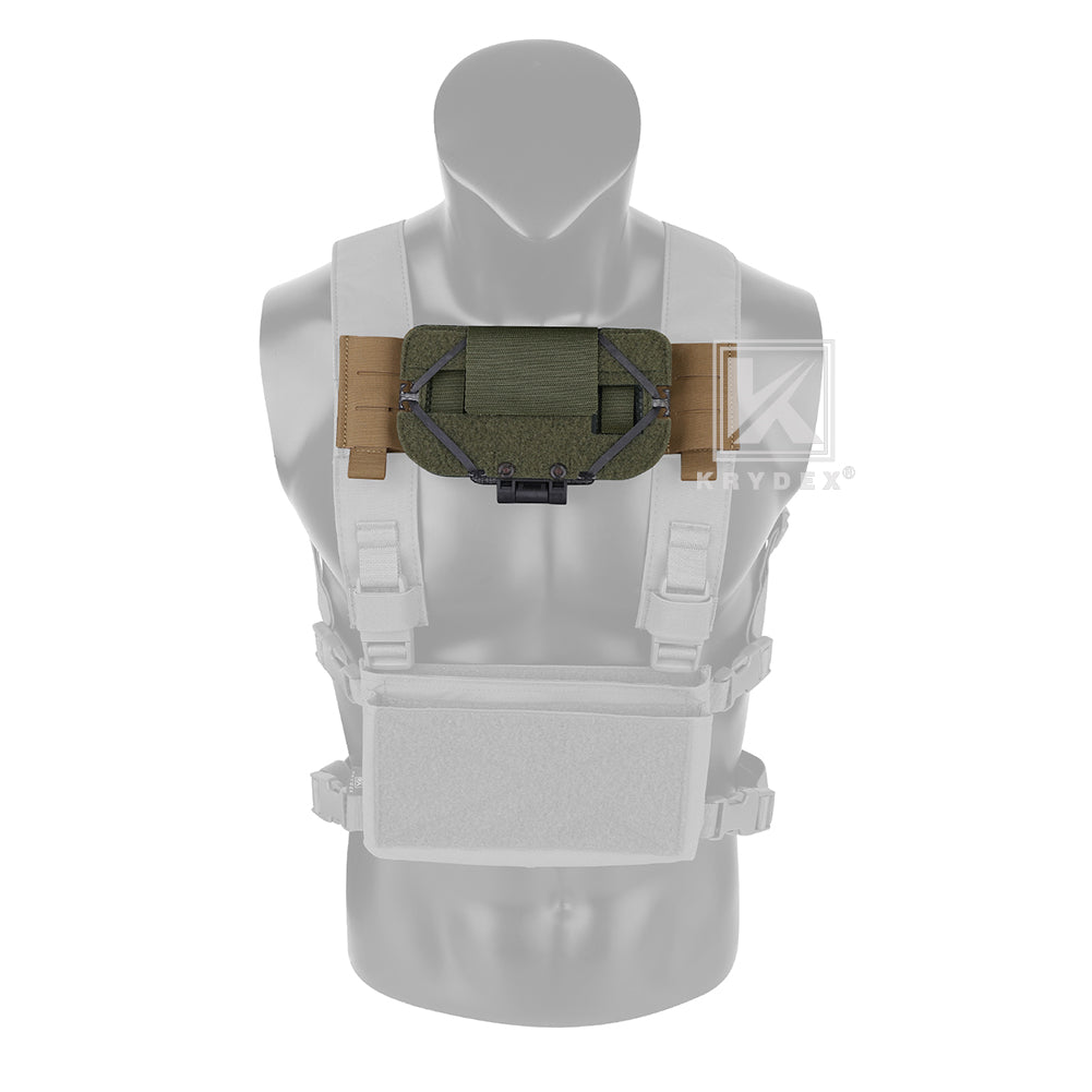 Krydex Tactical Chest Rig MOLLE Panel Front Chest Holder Bridge Phone Mount for D3CR MK3 MK4 UW SOP Rigs