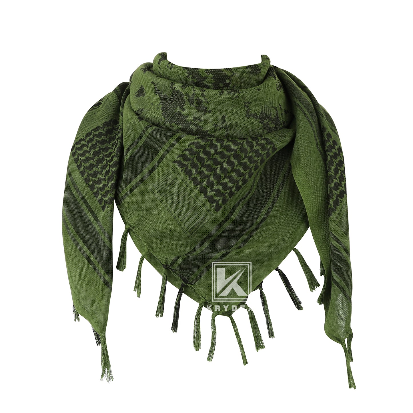 Krydex Tactical Scarf Headwrap Facecover Cotton Shemagh Breathable Balaclava Face Mask Neck Gaiter 43” x 43”