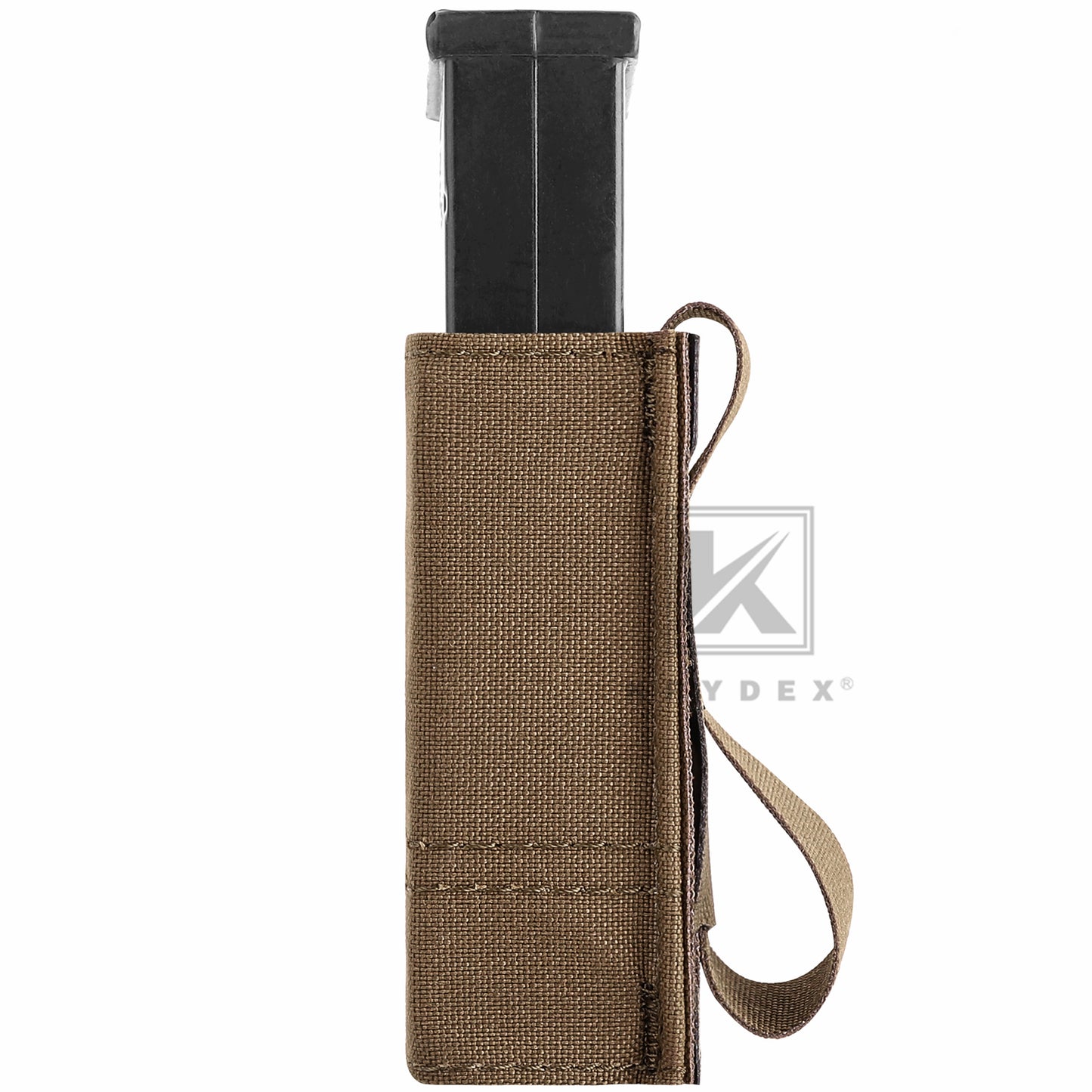 KRYDEX Tactical 9mm Single Pistol Magazine Pouch Mag Holder Duty Belt MOLLE Compatible