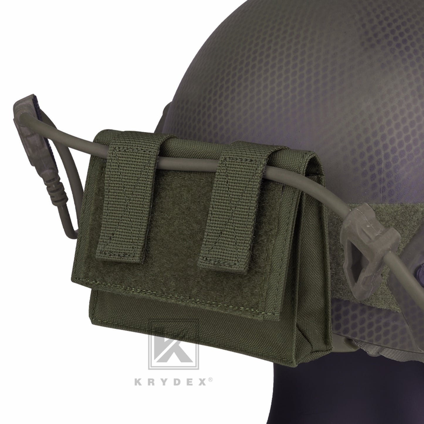 Krydex Tactical Helmet Counterweight Pouch NVG Battery Carrier Removable Holder Helmet Rear Pouch for OPS FAST BJ PJ MH Helmets
