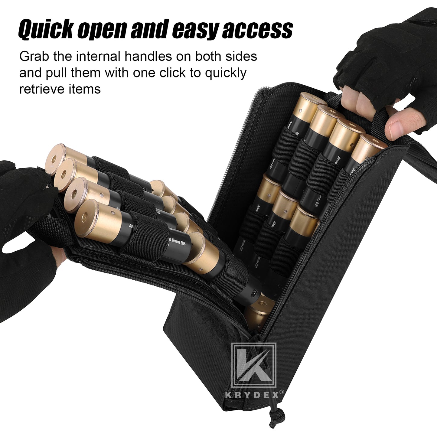 Krydex Tactical Rip Away Shot Shell Holder for 8 Guage 12 Guage Shotgun Cartridge Hunter Ammo Pouch