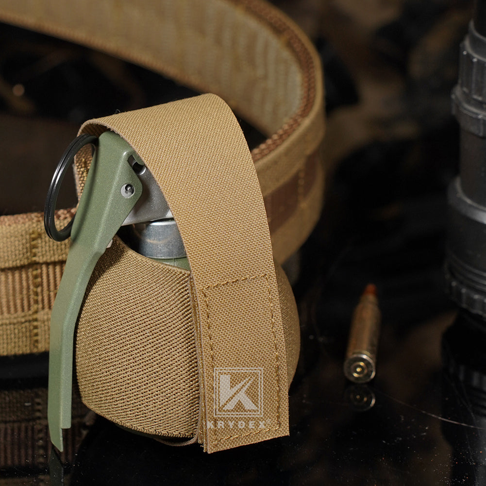 Krydex Tactical Elastic Frag Grenade Pouch MOLLE PALS & Belt system