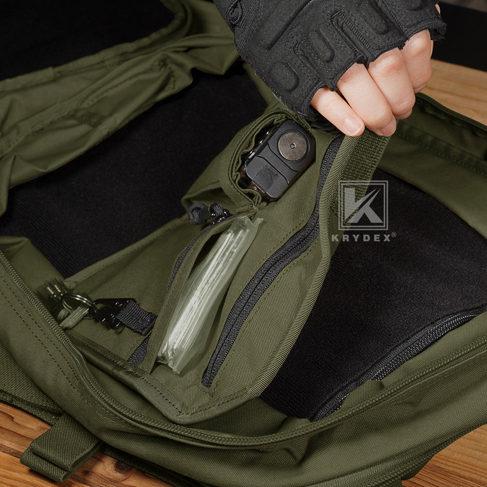 Krydex Tactical Hook Backed Organizer Panel Admin Insert EDC Pouch for Backpack Range Bag Accessory organizer Outdoor survival gear panel