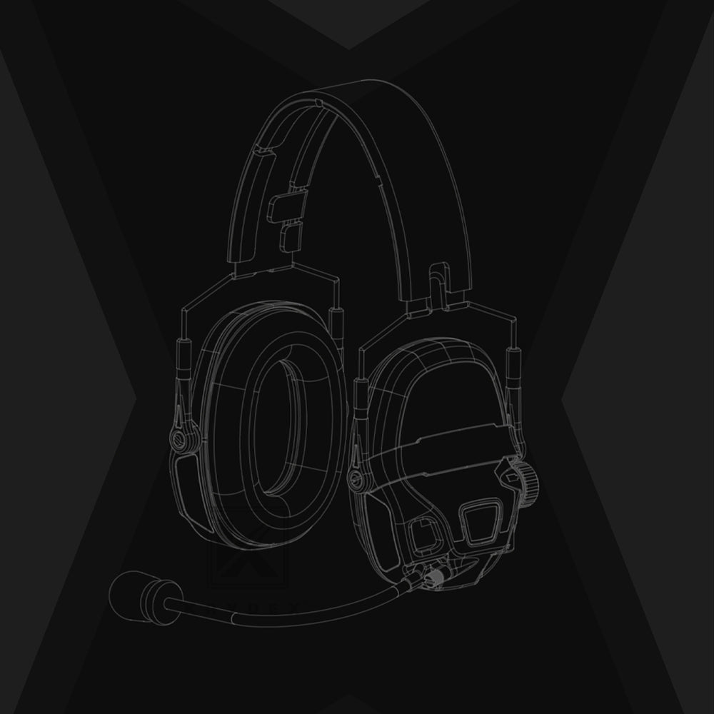 KRYDEX FCS AMP Tactical Headset Communication Noise Reduction Gear V20 V60 PTT