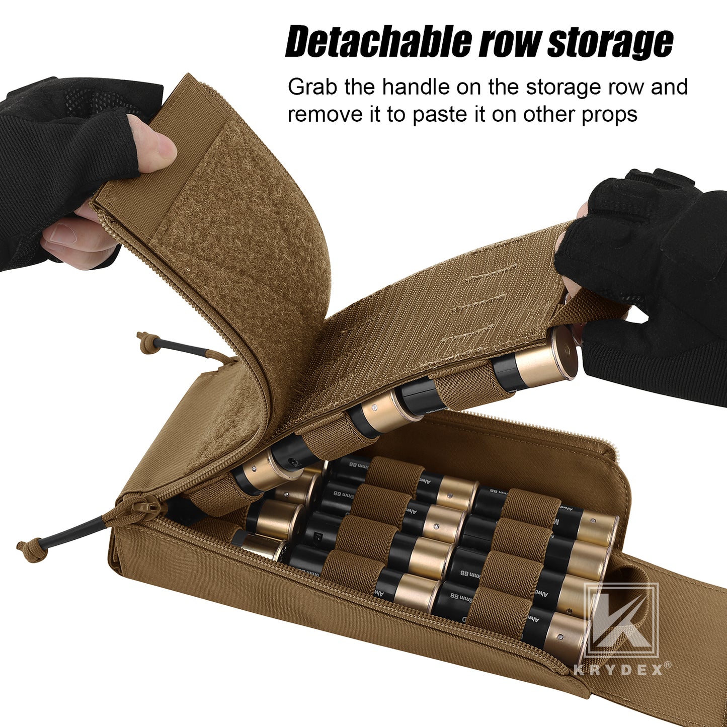Krydex Tactical Rip Away Shot Shell Holder for 8 Guage 12 Guage Shotgun Cartridge Hunter Ammo Pouch