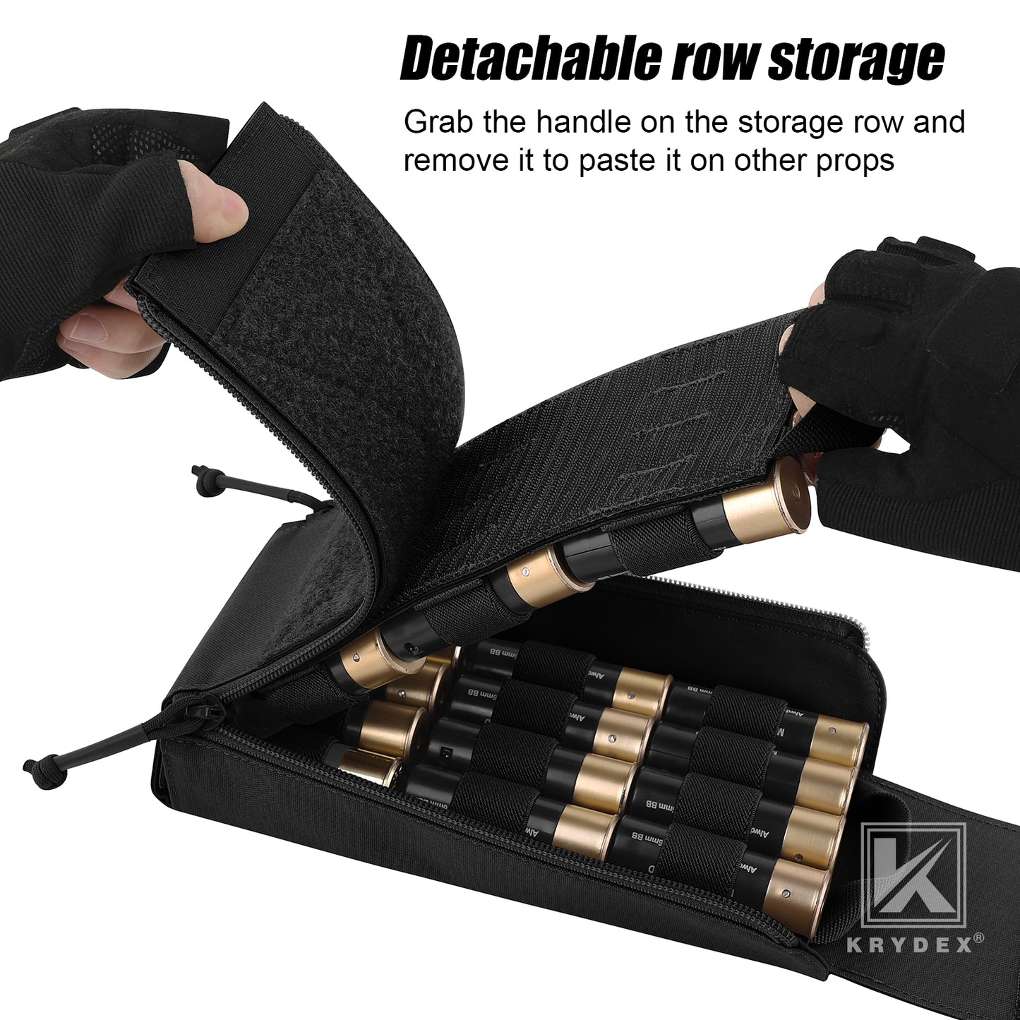 Krydex Tactical Rip Away Shot Shell Holder for 8 Guage 12 Guage Shotgun Cartridge Hunter Ammo Pouch