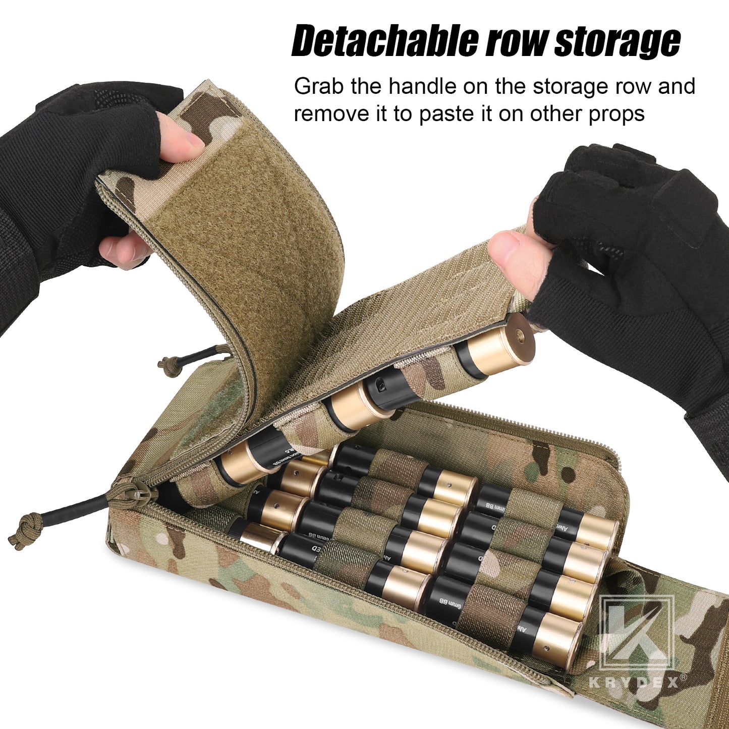 Krydex Tactical Rip Away Shot Shell Holder for 8 Guage 12 Guage Shotgun Cartridge Hunter Ammo Pouch