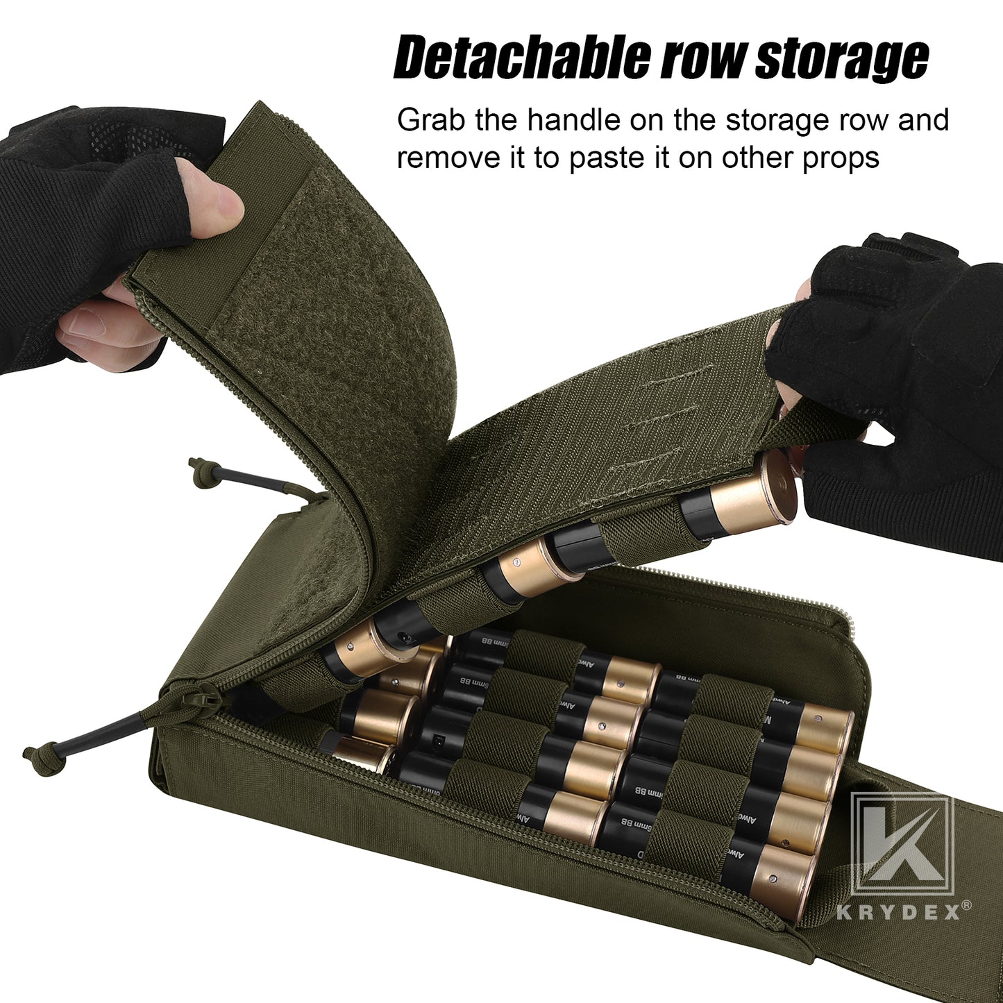 Krydex Tactical Rip Away Shot Shell Holder for 8 Guage 12 Guage Shotgun Cartridge Hunter Ammo Pouch