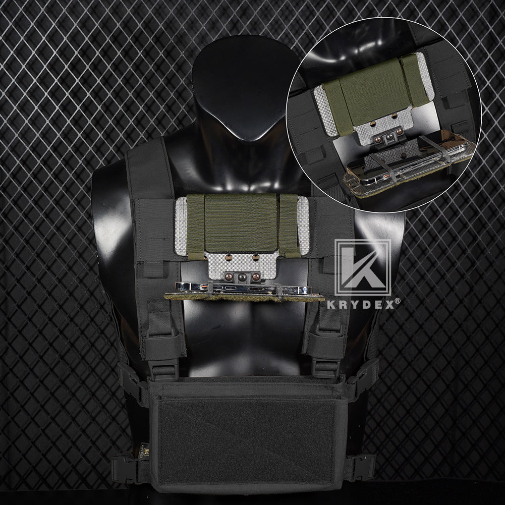 Krydex Tactical Chest Rig MOLLE Panel Front Chest Holder Bridge Phone Mount for D3CR MK3 MK4 UW SOP Rigs