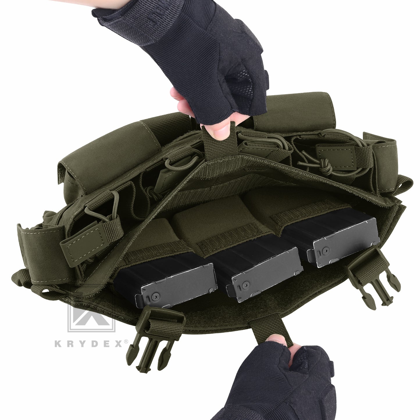 KRYDEX Tactical MF IV Placard 556 & 9mm Magazine Pouch for SCARAB Plate Carrier Vest
