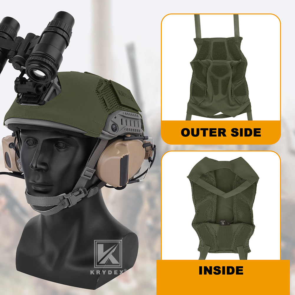 Krydex Tactical Helmet Cover for Fast Helmet Size M L XL Maritime Helmet Airsoft Paintball Helmet