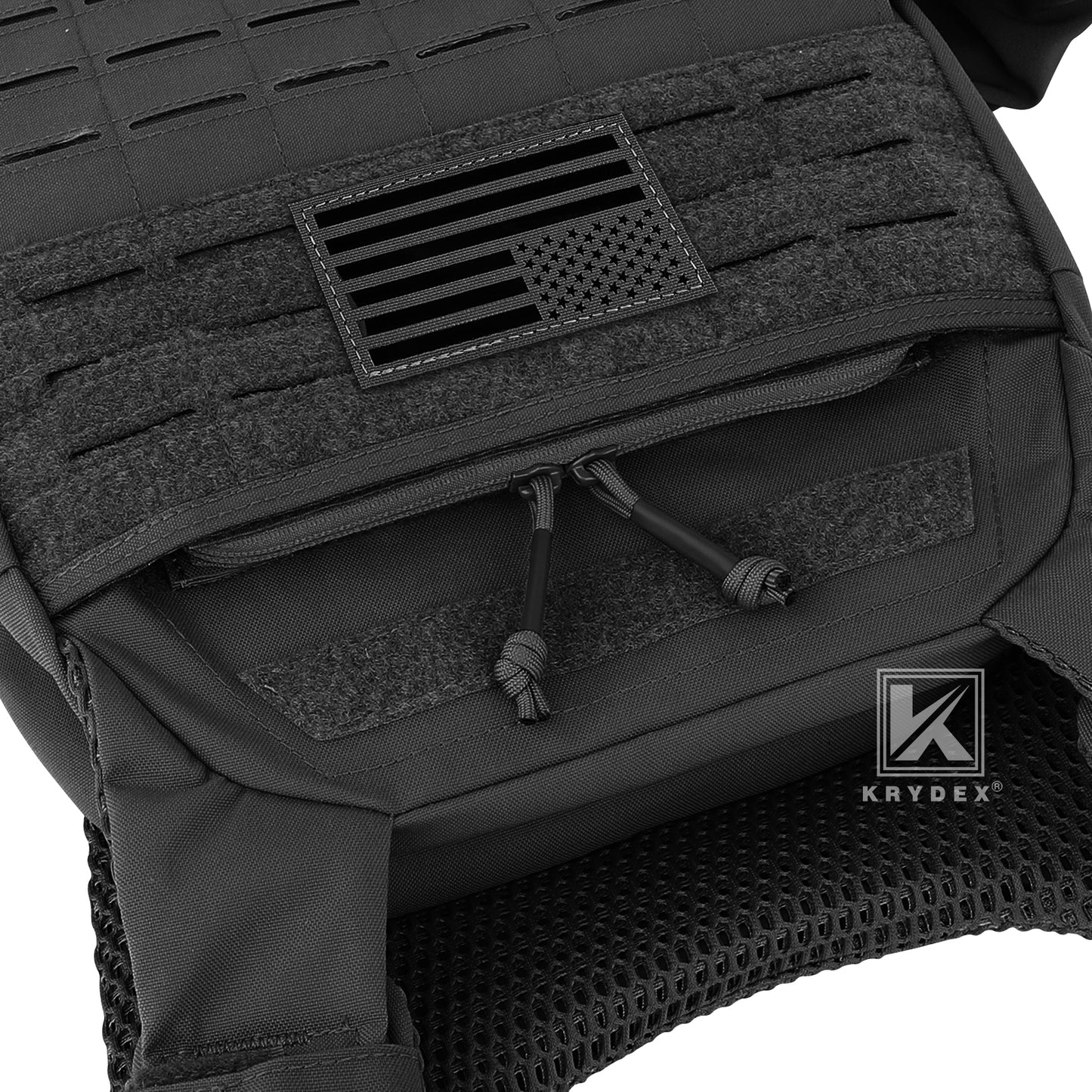 Krydex Tactical Vest Admin Pocket Zipper Insert Chest Full Two Way Zip For 511 Trainer Vest CPC Carrier