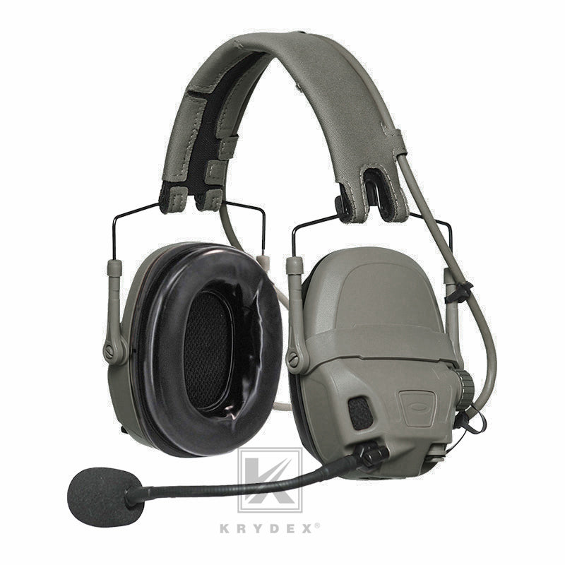 KRYDEX FCS AMP Tactical Headset Communication Noise Reduction Gear V20 V60 PTT