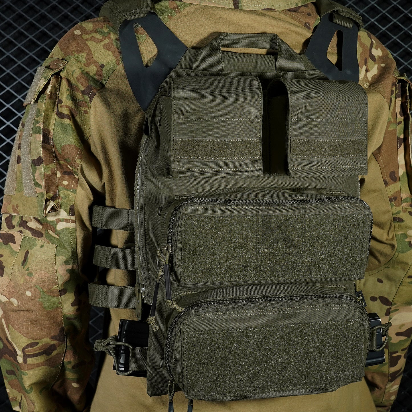 KRYDEX Tactical Modular Zip On Backpack for CPC NCPC JPC 2.0 AVS Vest Zipper Molle Back Panel