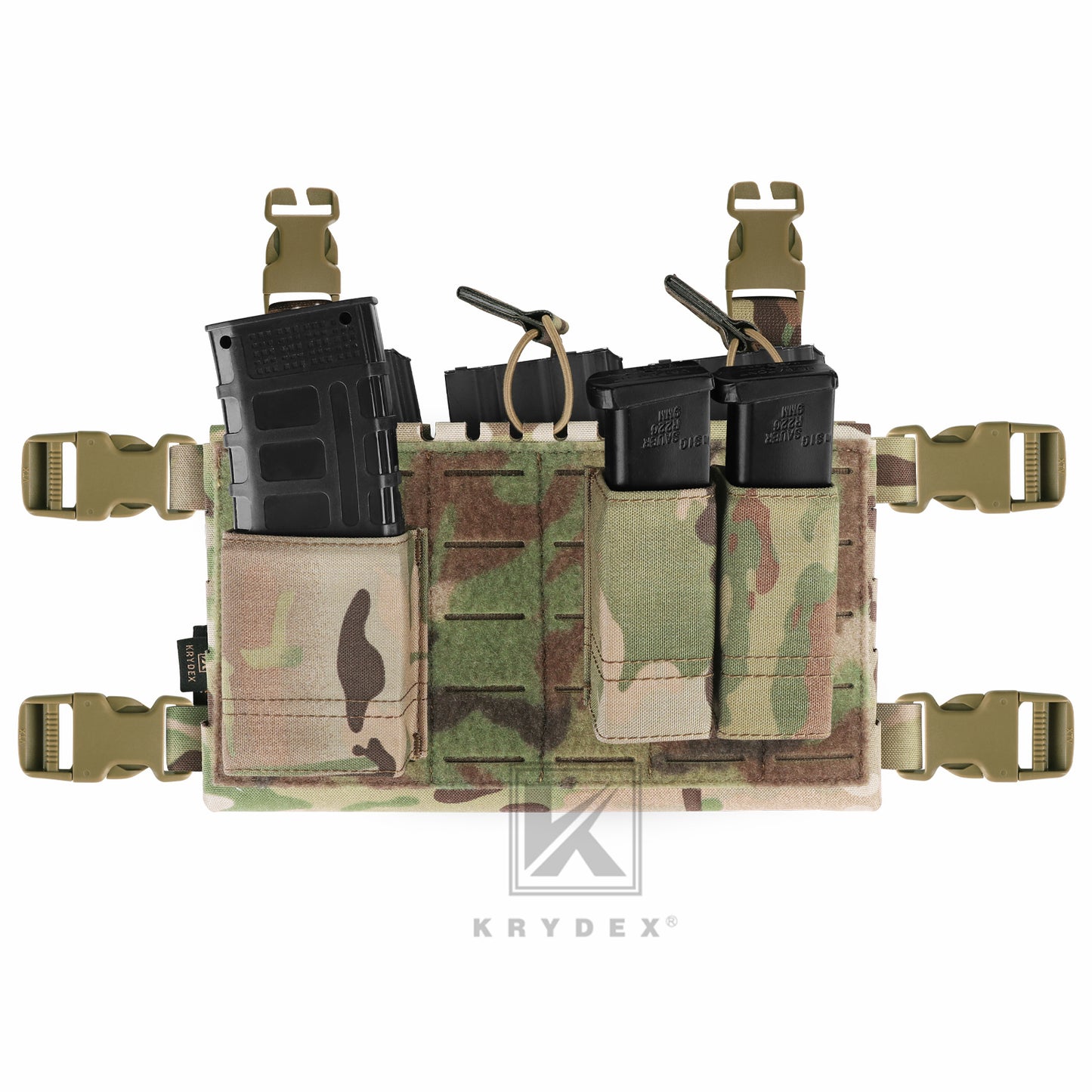 Krydex Tactical MK5 Micro Fight Chassis Laser Cut Chest Rig Lightweight Tactical Vest 5.56 MP7 Magazine Placard