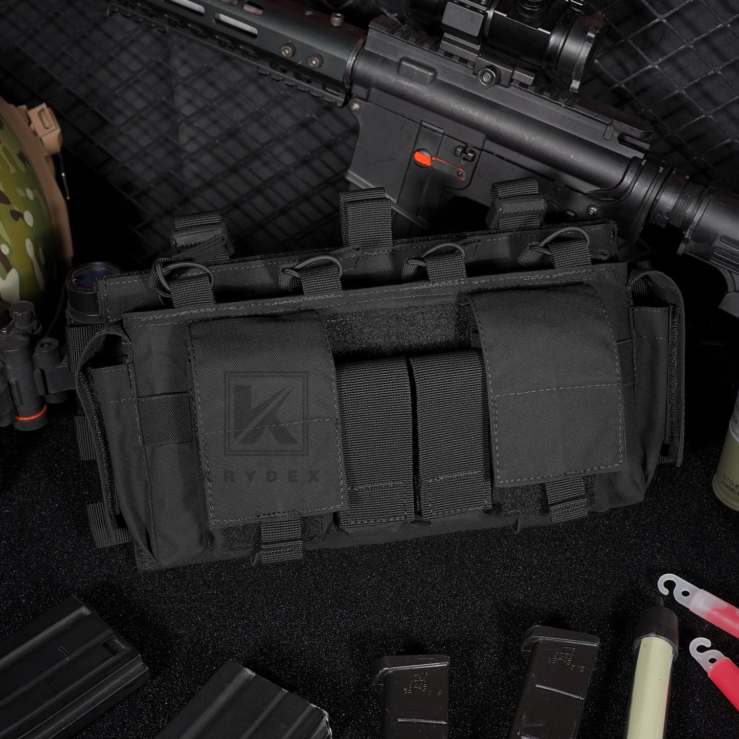 KRYDEX Tactical MF IV Placard 556 & 9mm Magazine Pouch for SCARAB Plate Carrier Vest