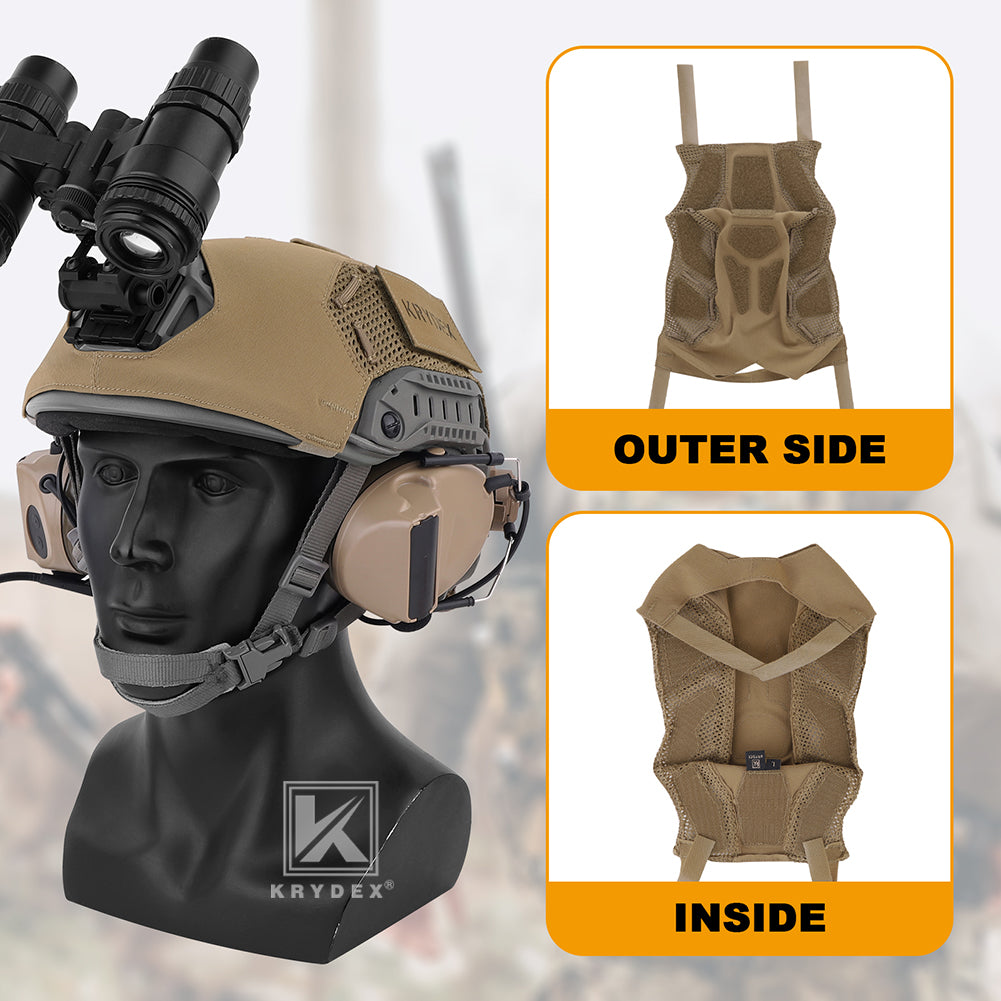Krydex Tactical Helmet Cover for Fast Helmet Size M L XL Maritime Helmet Airsoft Paintball Helmet
