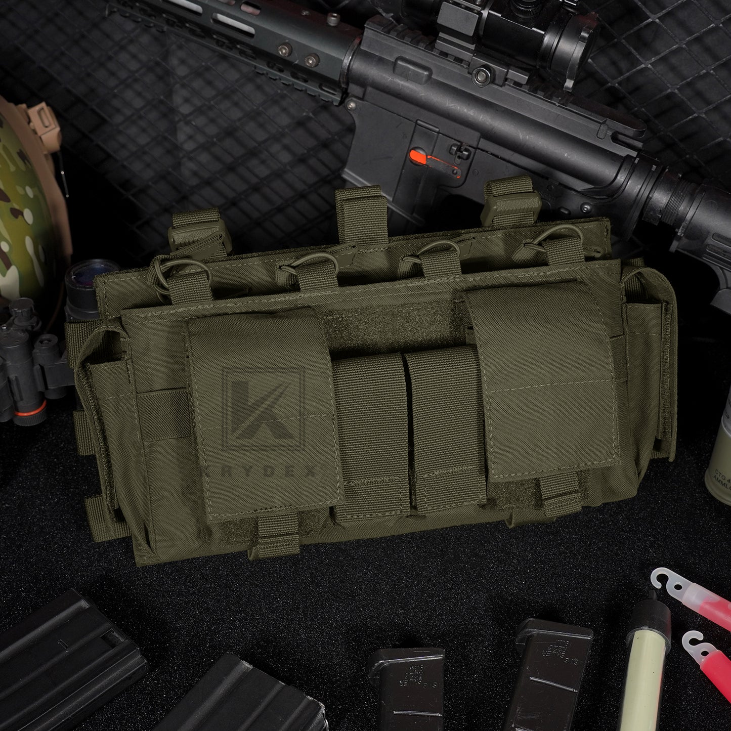 KRYDEX Tactical MF IV Placard 556 & 9mm Magazine Pouch for SCARAB Plate Carrier Vest