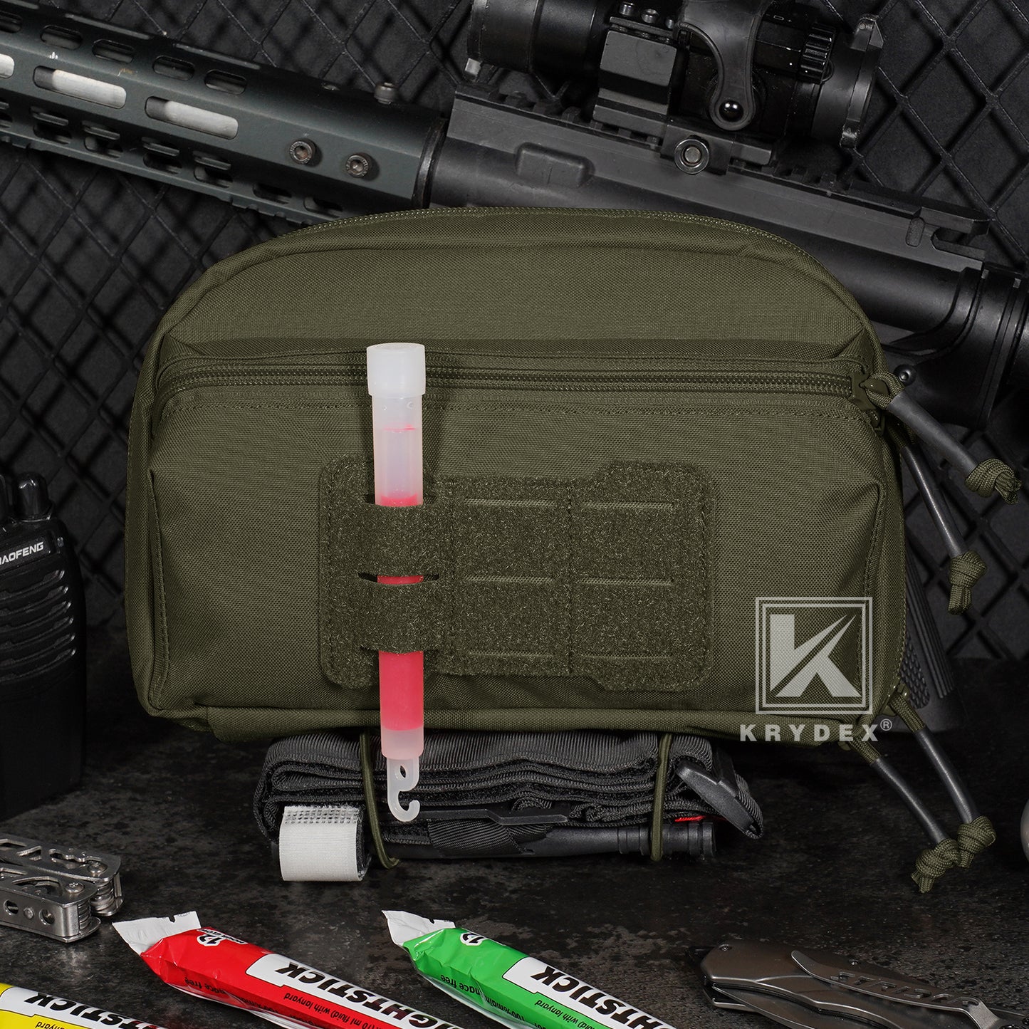Krydex Tactical GP Pouch Modular MOLLE Utility Pouch Front Pocket for Vest and Chest Rig