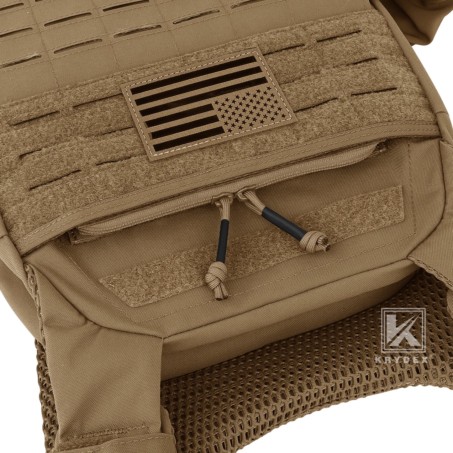 Krydex Tactical Vest Admin Pocket Zipper Insert Chest Full Two Way Zip For 511 Trainer Vest CPC Carrier