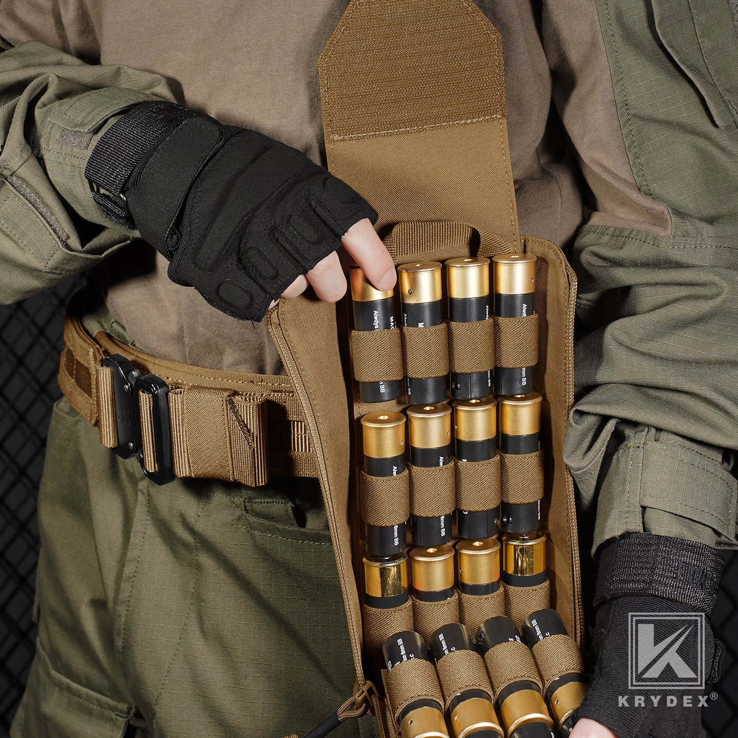 Krydex Tactical Rip Away Shot Shell Holder for 8 Guage 12 Guage Shotgun Cartridge Hunter Ammo Pouch
