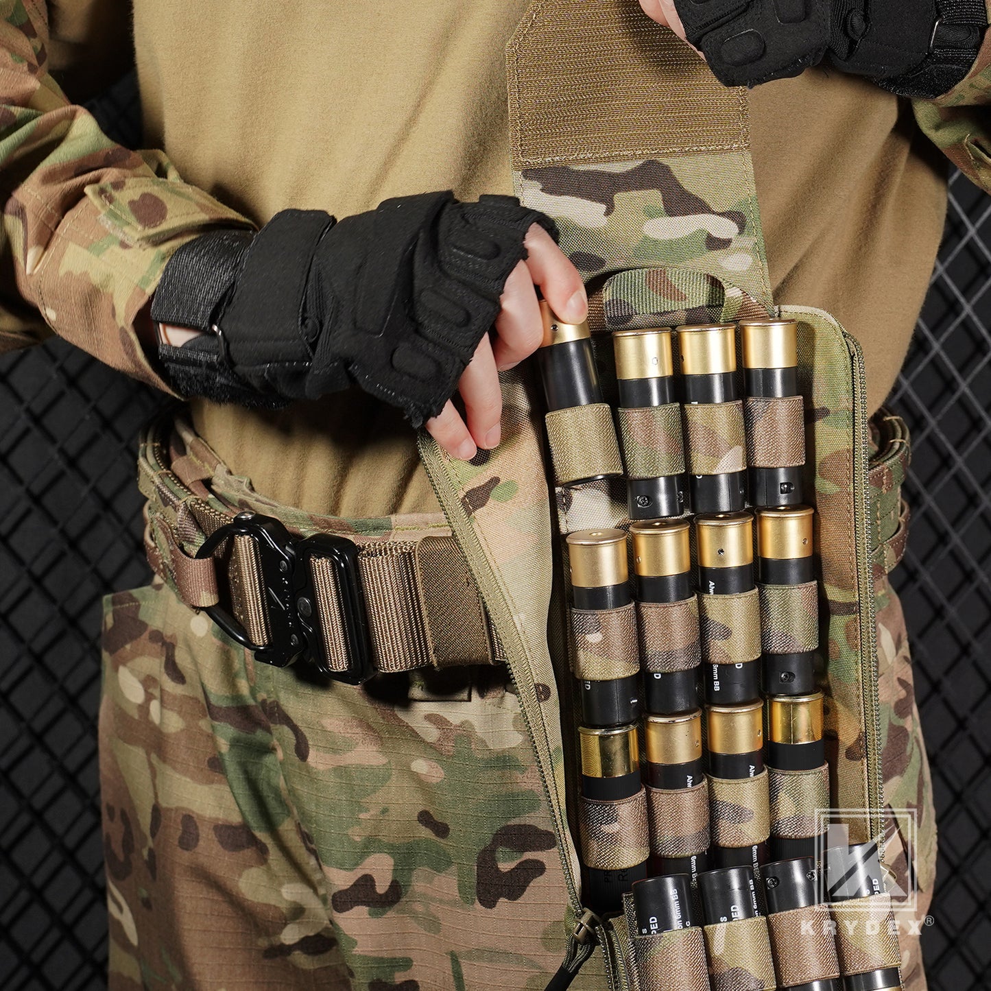 Krydex Tactical Rip Away Shot Shell Holder for 8 Guage 12 Guage Shotgun Cartridge Hunter Ammo Pouch