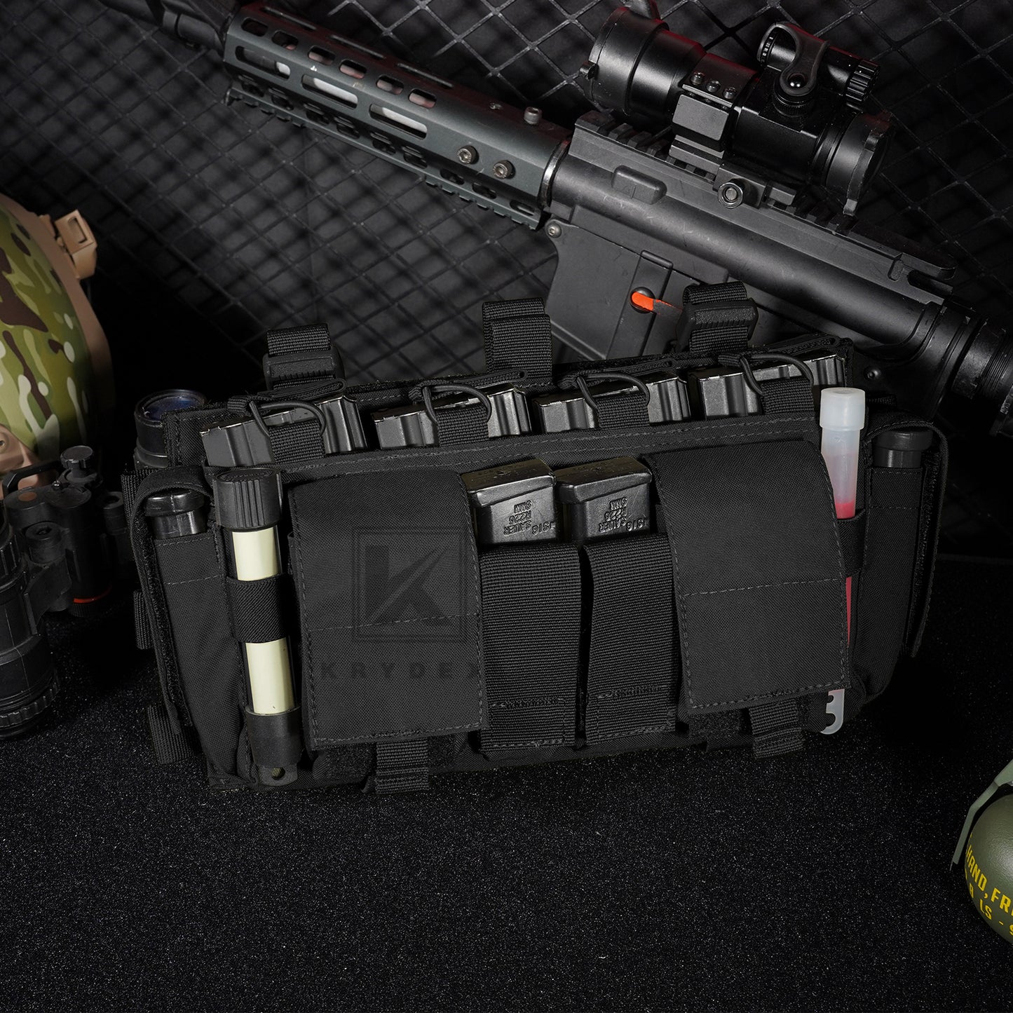 KRYDEX Tactical MF IV Placard 556 & 9mm Magazine Pouch for SCARAB Plate Carrier Vest