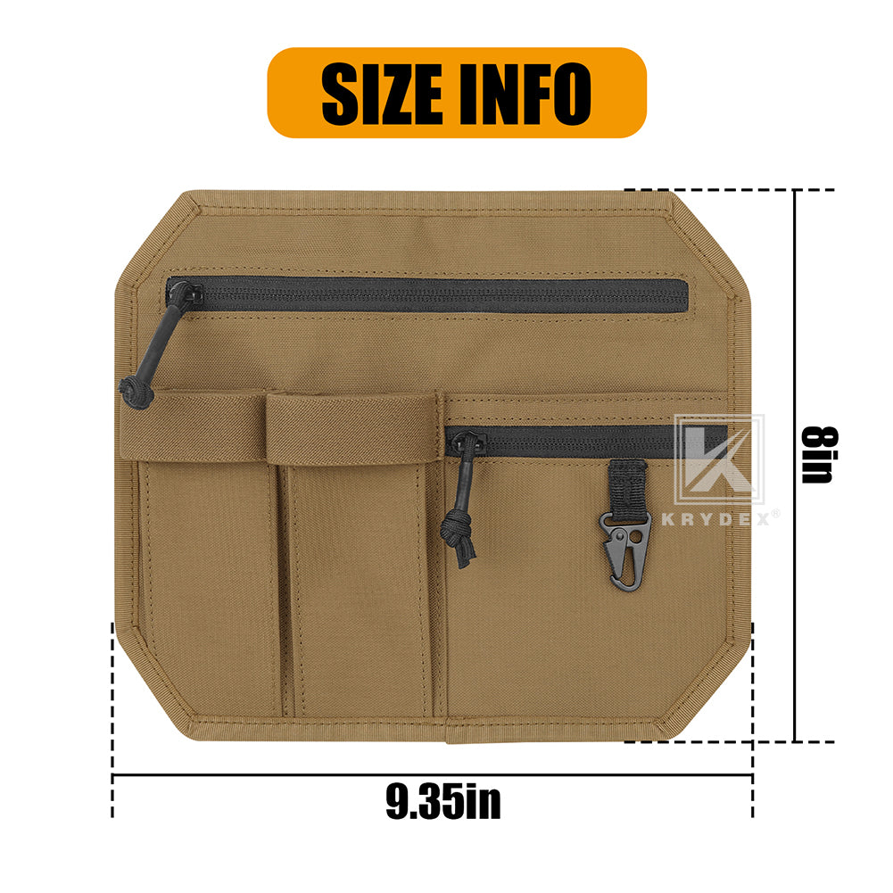 Krydex Tactical Hook Backed Organizer Panel Admin Insert EDC Pouch for Backpack Range Bag Accessory organizer Outdoor survival gear panel