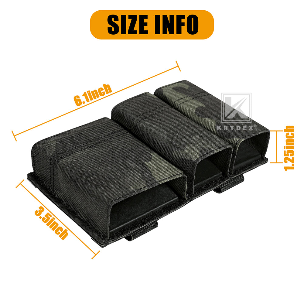 Krydex Tactical Double 9mm & 5.56 Magazine Pouch Mag Holder Duty Belt & Molle Compatible