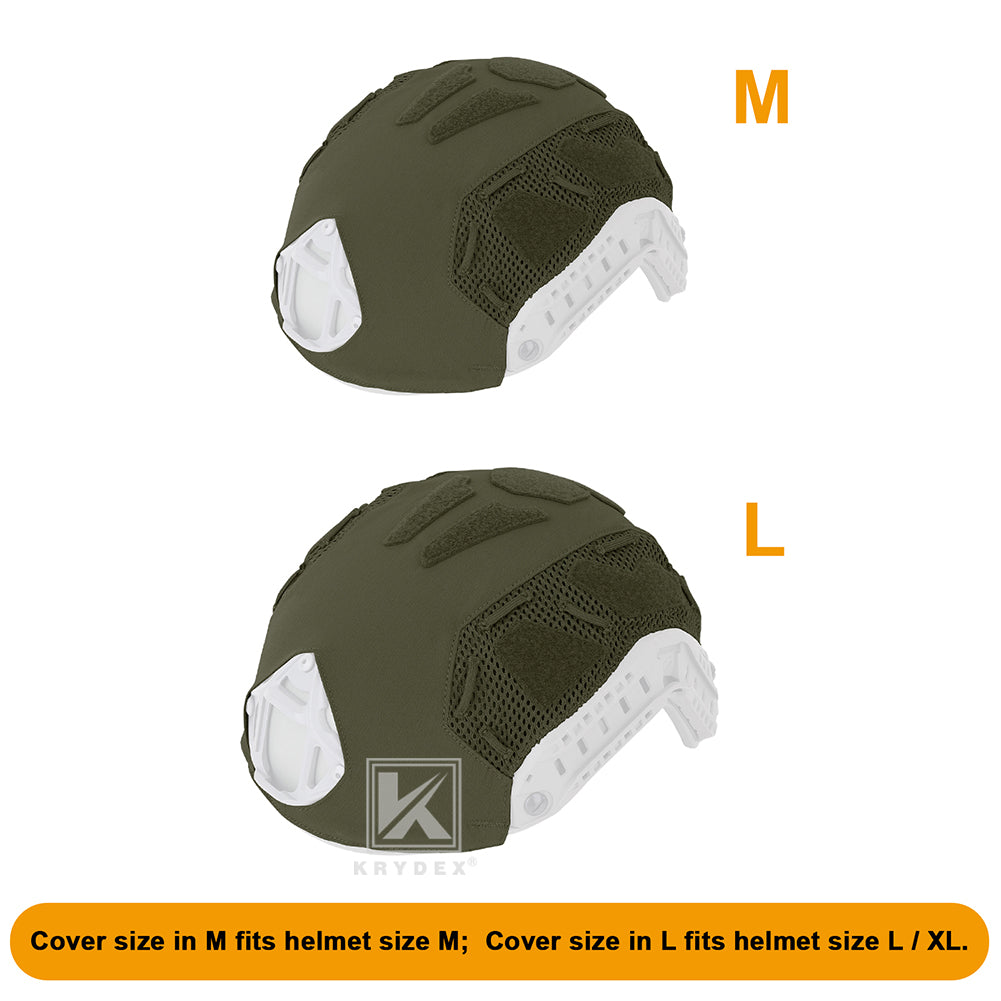 Krydex Tactical Helmet Cover for Fast Helmet Size M L XL Maritime Helmet Airsoft Paintball Helmet