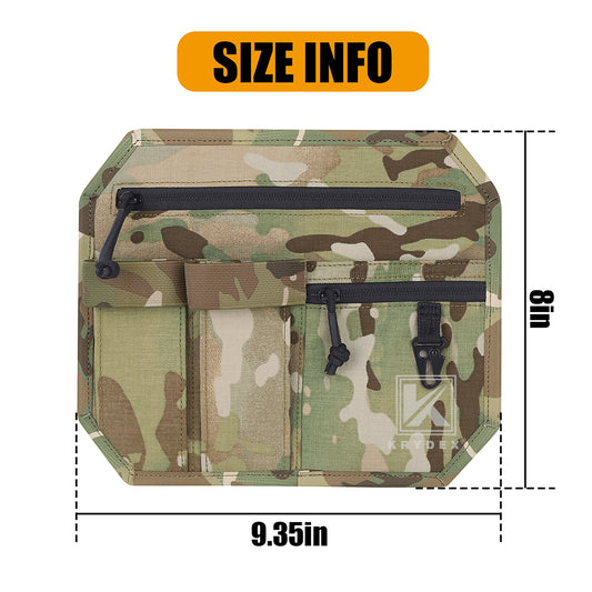 Krydex Tactical Hook Backed Organizer Panel Admin Insert EDC Pouch for Backpack Range Bag Accessory organizer Outdoor survival gear panel