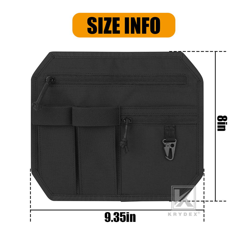 Krydex Tactical Hook Backed Organizer Panel Admin Insert EDC Pouch for Backpack Range Bag Accessory organizer Outdoor survival gear panel