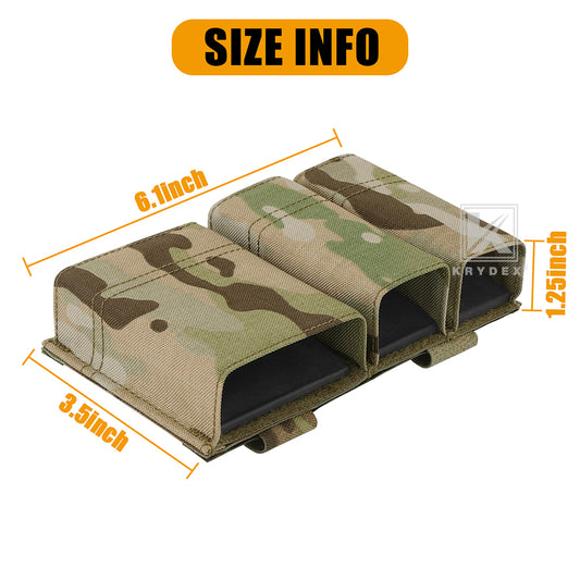 Krydex Tactical Double 9mm & 5.56 Magazine Pouch Mag Holder Duty Belt & Molle Compatible
