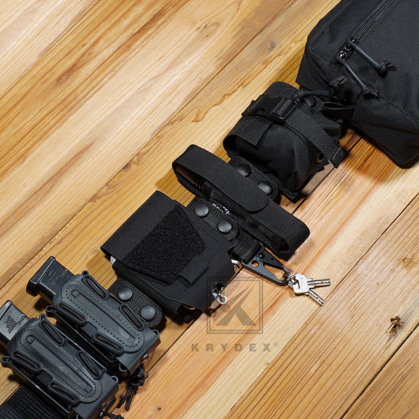 Krydex Police Duty Belt 2" Law Enforcement Officer Nylon Outer 1.5" Inner Belt + 6 Keepers