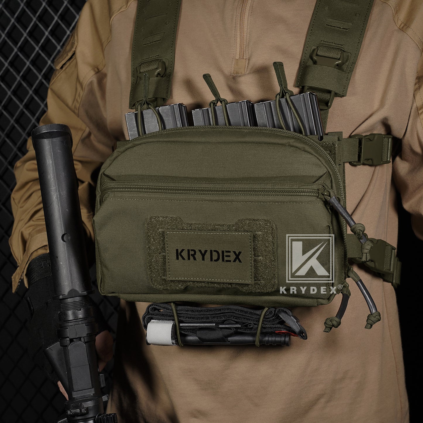 Krydex Tactical GP Pouch Modular MOLLE Utility Pouch Front Pocket for Vest and Chest Rig