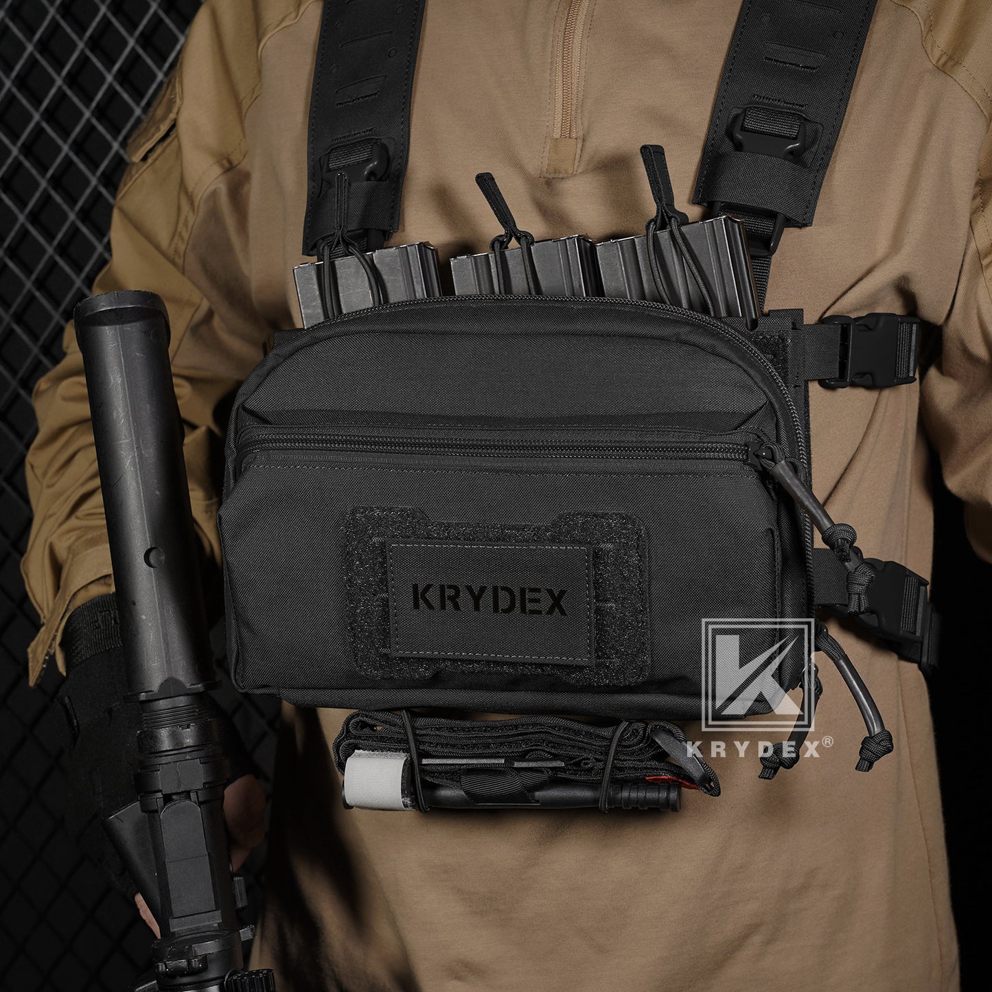 Krydex Tactical GP Pouch Modular MOLLE Utility Pouch Front Pocket for Vest and Chest Rig