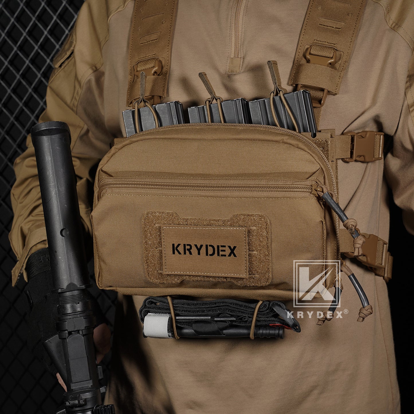 Krydex Tactical GP Pouch Modular MOLLE Utility Pouch Front Pocket for Vest and Chest Rig