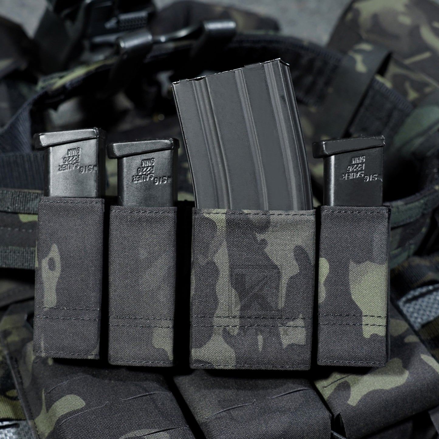 KRYDEX Tactical 9mm Single Pistol Magazine Pouch Mag Holder Duty Belt MOLLE Compatible