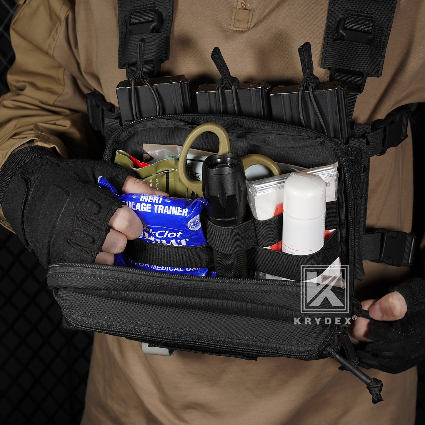 Krydex Tactical GP Pouch Modular MOLLE Utility Pouch Front Pocket for Vest and Chest Rig